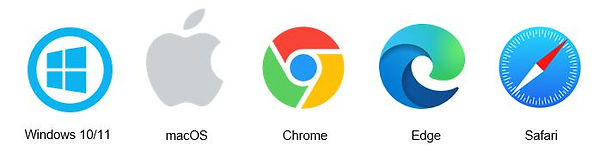 利用環境:Windows 10・11、macOS、Chrome、Edge、Safari
