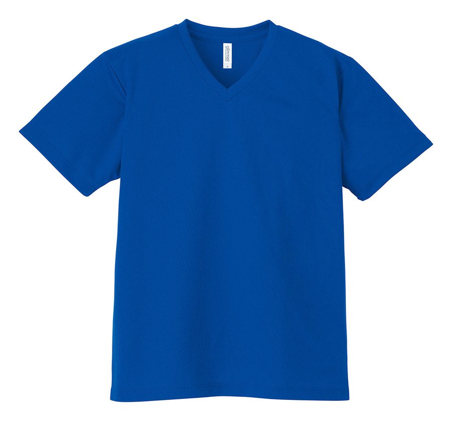 PA ドライVネックTシャツ ロイヤルブルー