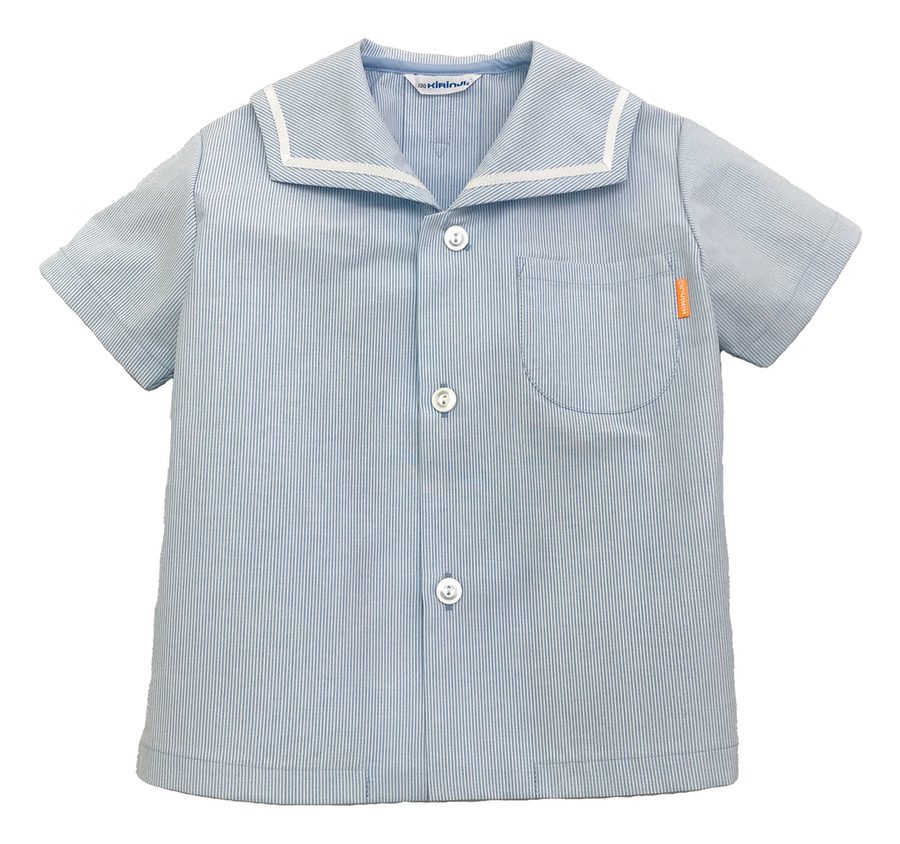 夏服 角衿シャツ 水