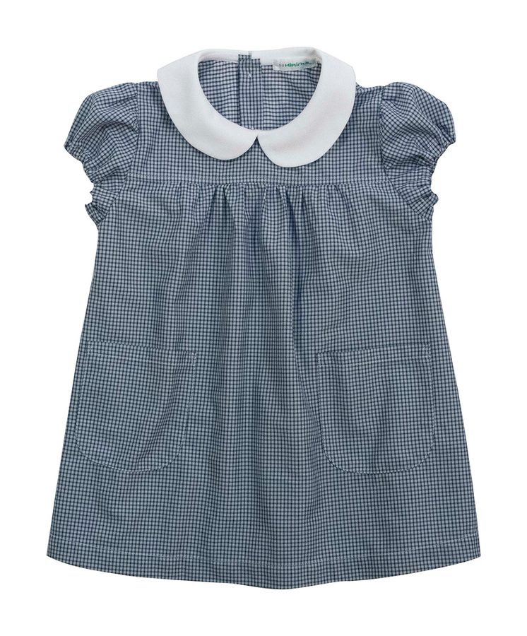 夏服 ワンピース トリコット 白衿 後開