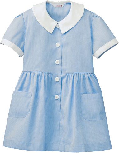 夏服 ワンピース サックス