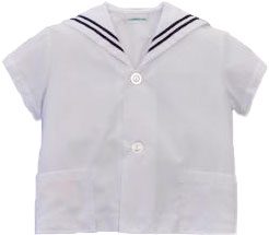 夏服 208C 紺線2本入 白