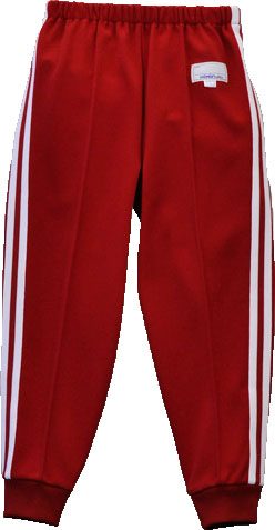 トレパンツ ホッピング 白2ライン入 白エンジ白